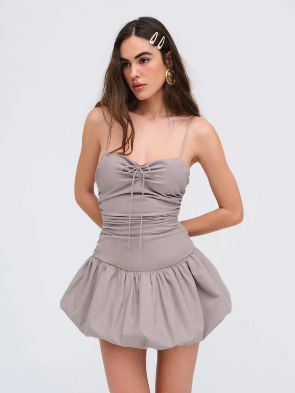 NWT For Love & Lemons Marianne Mini Dress Lilac Purple Puff Skirt - Size XS